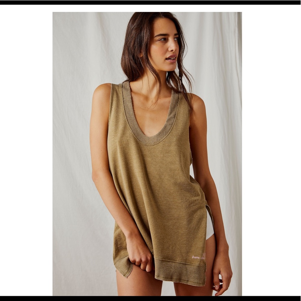 Free people free people tank Olive green